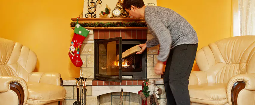 Rusted Metal Fireplace Restoration in Orem, Utah